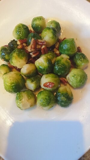 Brussels Sprouts with pecans & honey.JPG