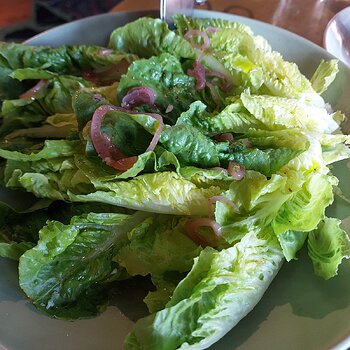 Baby Cos Lettuce, Pickled Shallots,