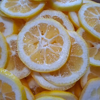 Sliced lemons