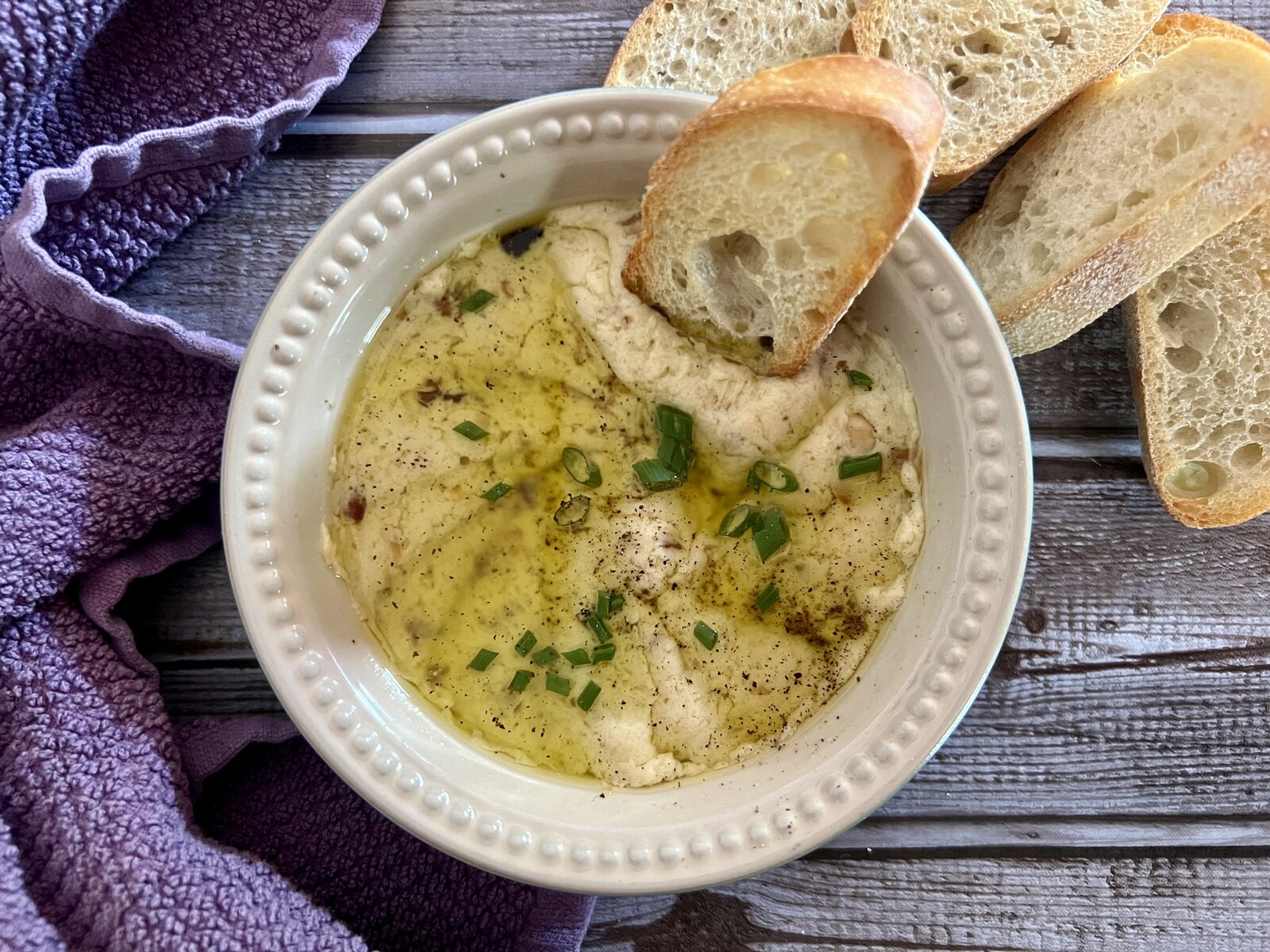 Baked Garlic with Goat Cheese