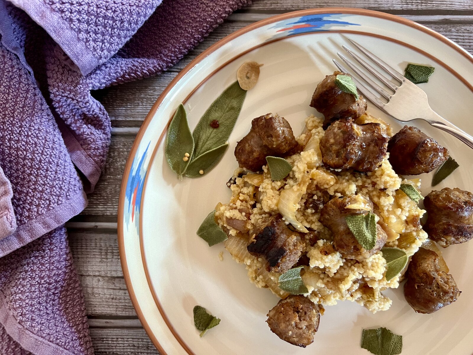 Sausage & Pickled Sage Couscous