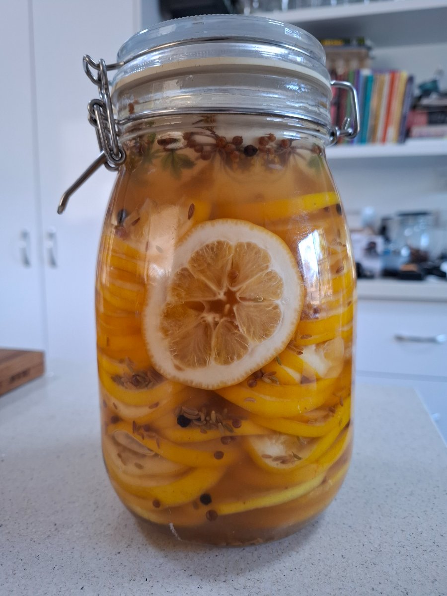 Sweet pickled lemons